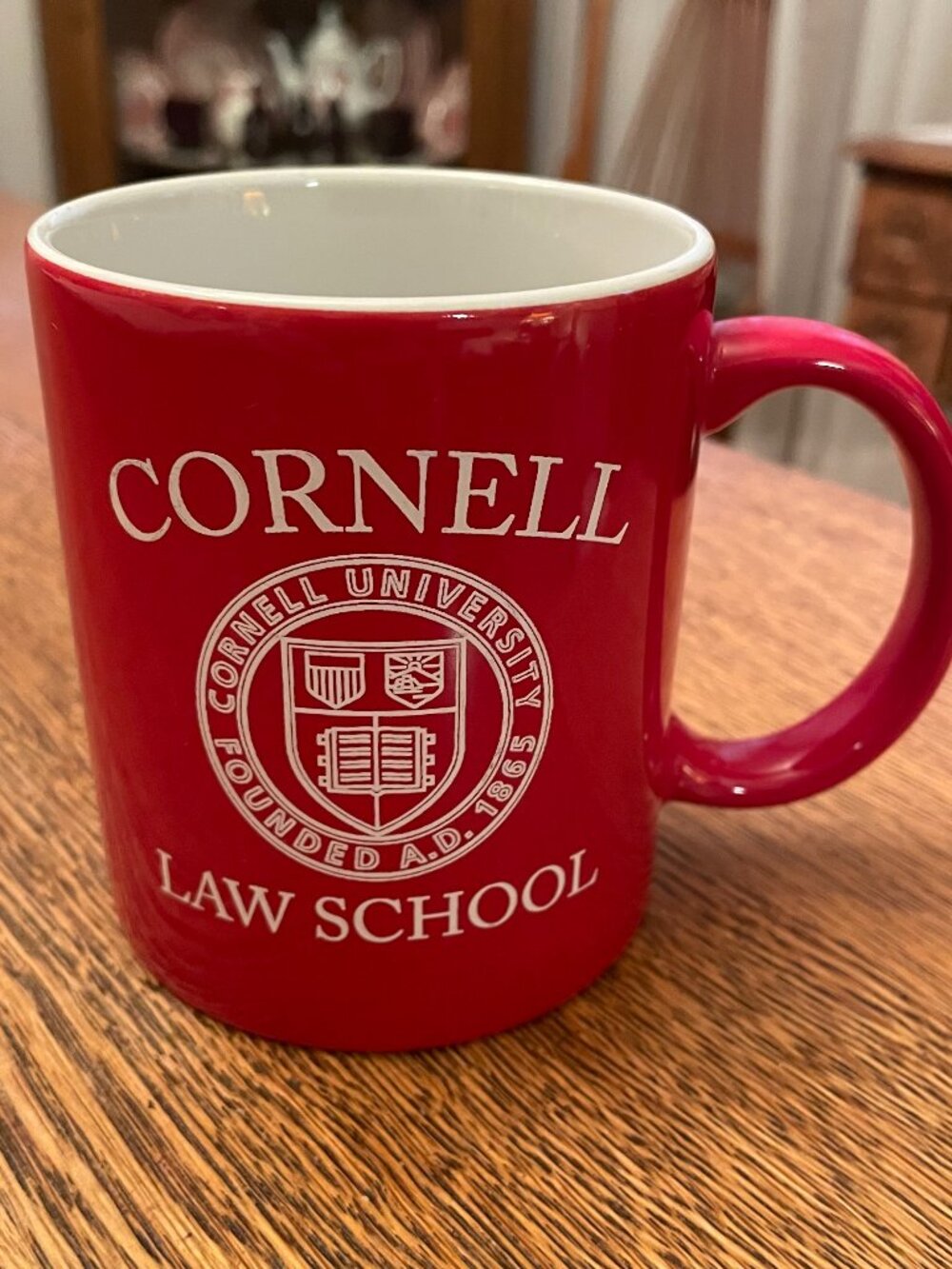 Cornell Law School Red/White Coffee Cup Mug 12 ounces